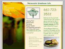 Tablet Screenshot of greenhousecafes.com